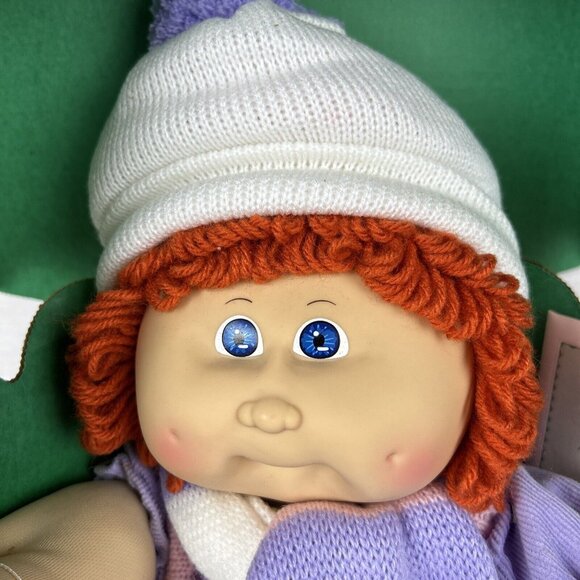 Cabbage Patch Kid Vintage 1985 Coleco Girl Red Pigtails & Blue Eyes NIB Retro - Picture 5 of 16